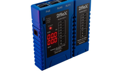 2flex Testador de Cabos RJ 45/11 com PoE + Voltímetro